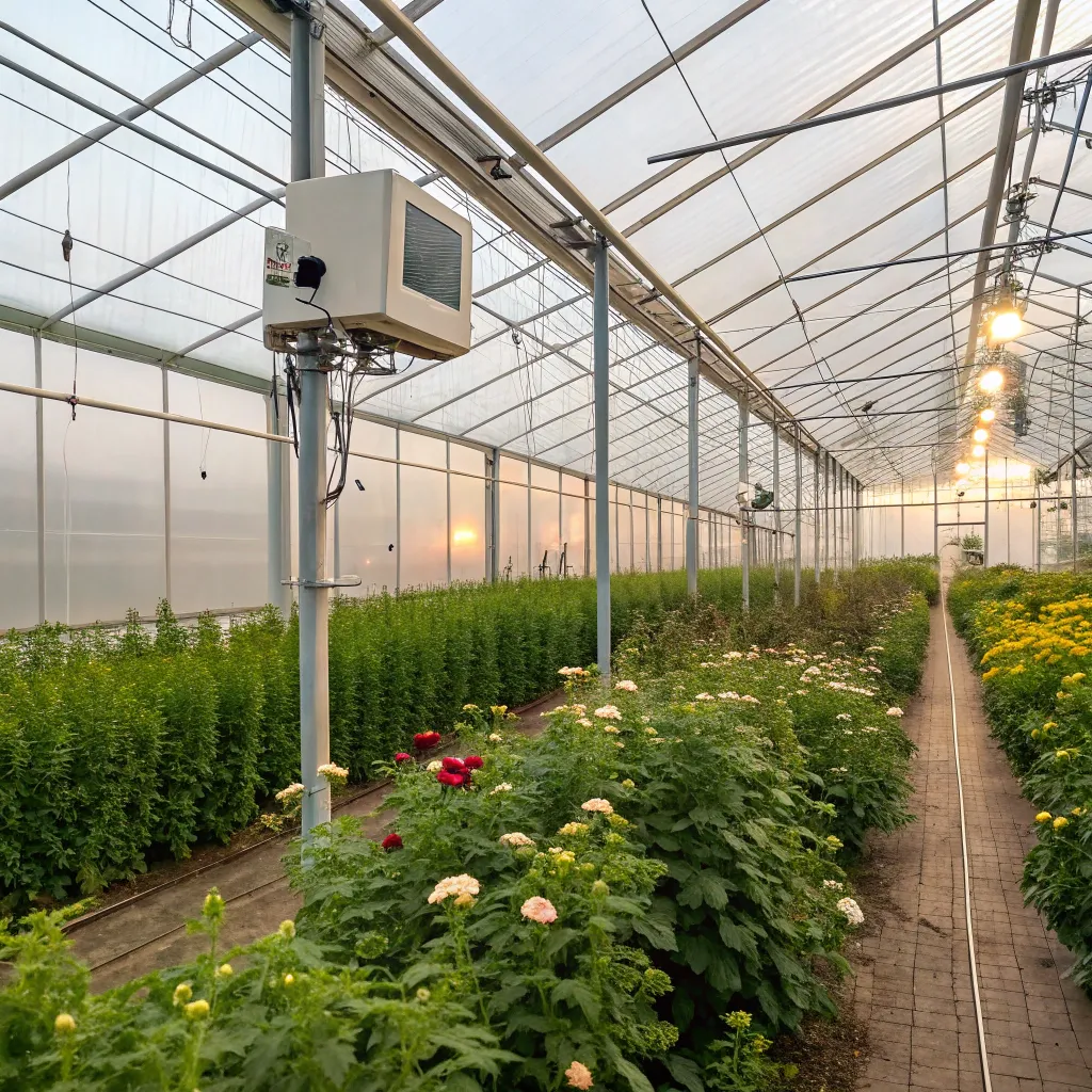 Greenhouse environment monitored by FINEINSHOW sensors